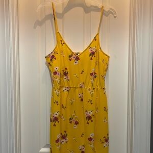 Yellow floral maxi dress. No tags but never worn.